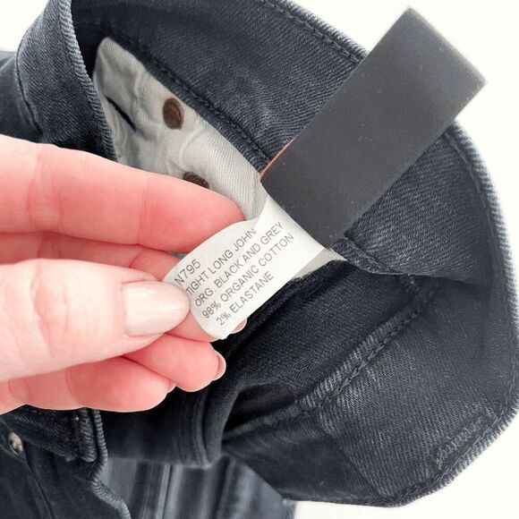 Nudie Jeans Womens Tight Long John Jeans Organic Cotton Blend Black & Grey 29 - Picture 8 of 13